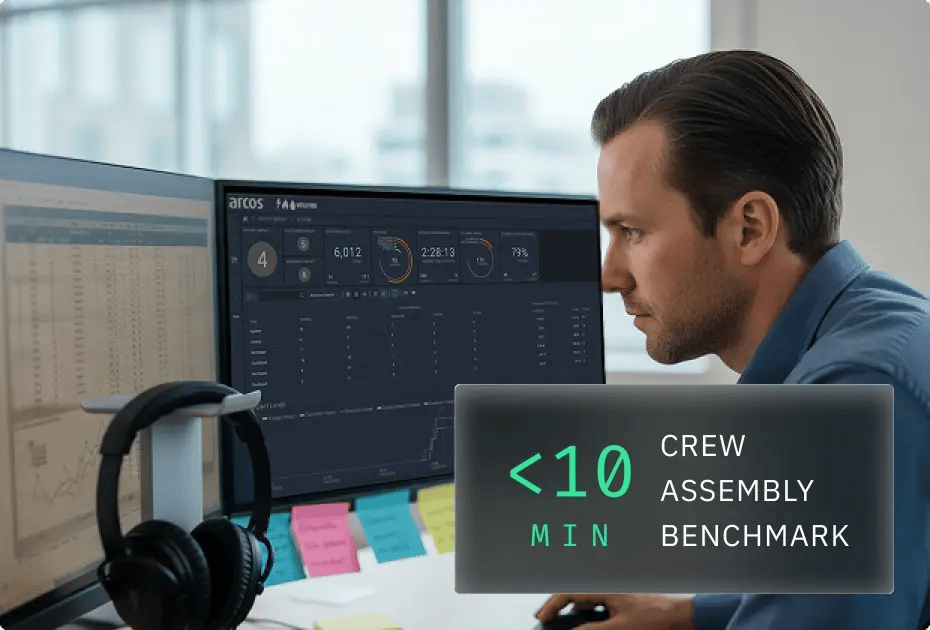 Man reviewing data on computer