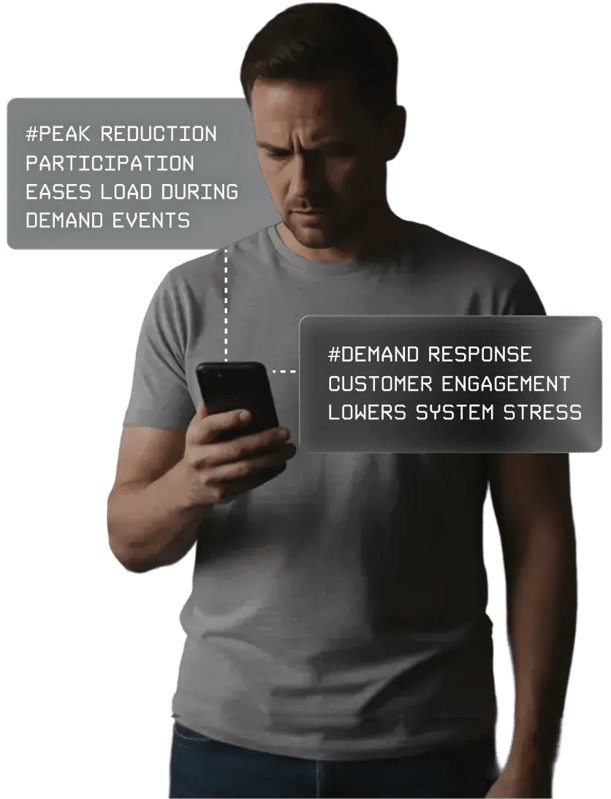 hero conservation campaigns man checking phone