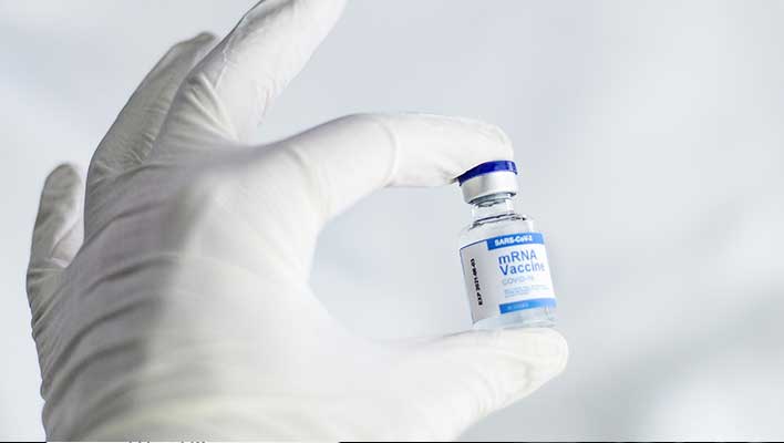 A vial of mRNA Vaccine