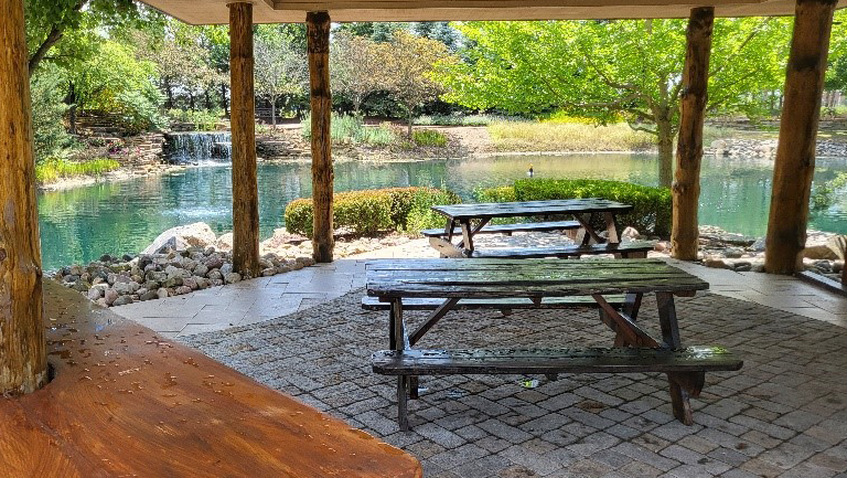 Common outdoor space at the new ARCOS headquarters