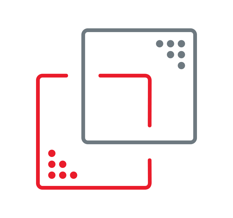 An icon with two red and gray dashboards representing RoasterApps