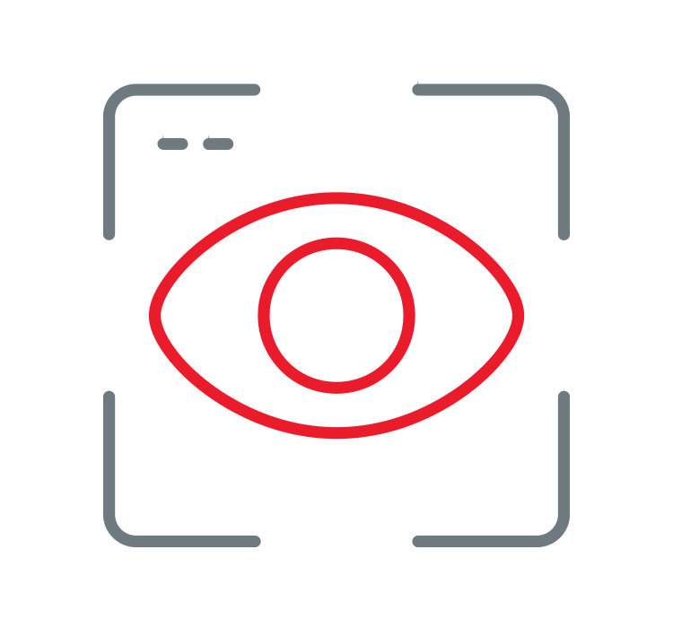 An icon of an eye looking through a viewport